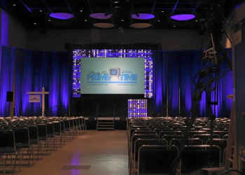 Wide video screen surround for general session